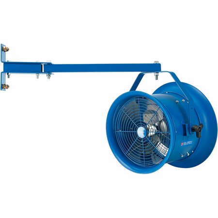 GLOBAL INDUSTRIAL 14in High Velocity Fan, Dock Truck Mount, 6,800 CFM, 1/3 HP, 115V 293143